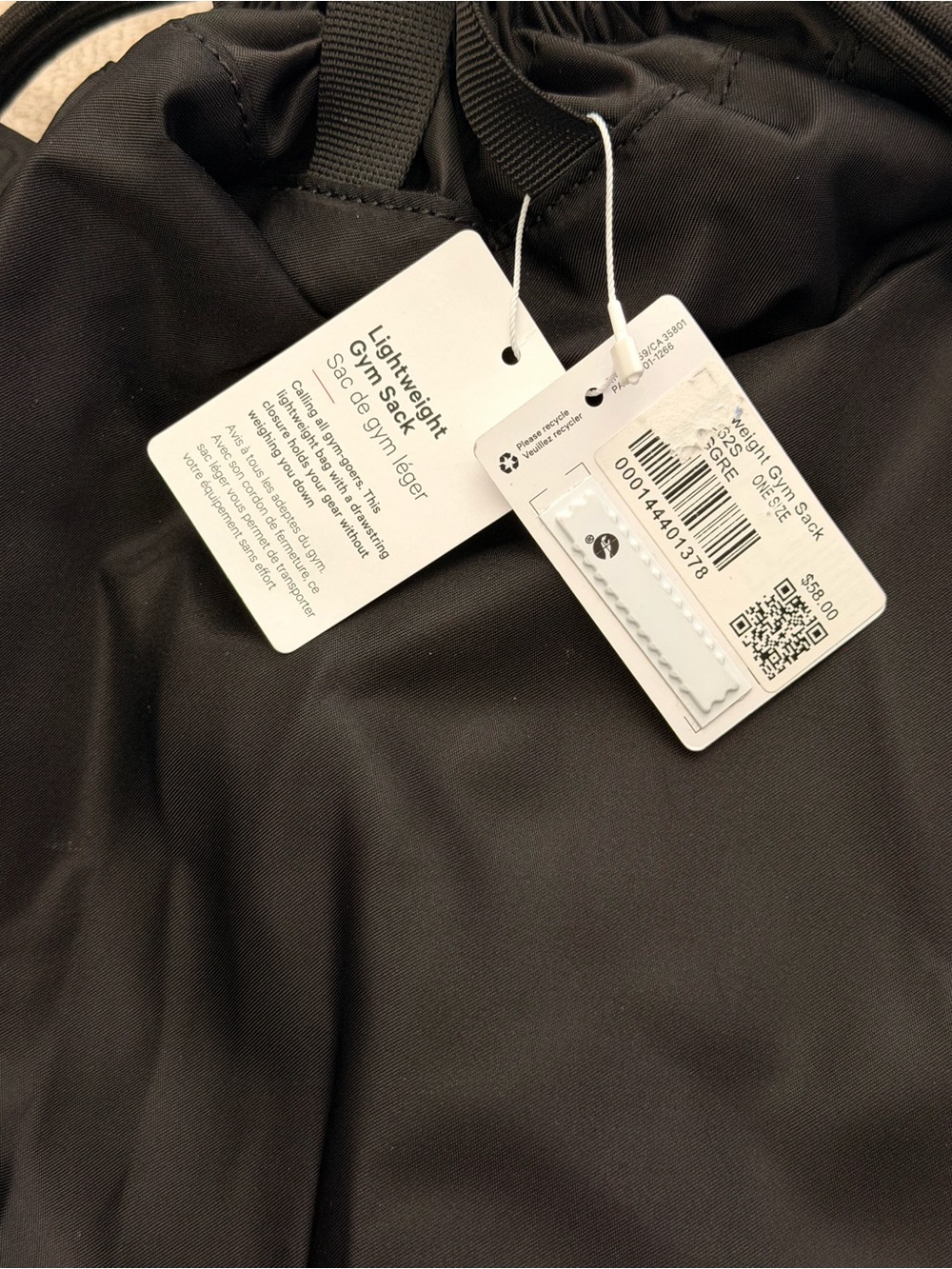 lululemon Black Drawstring Gym bag - Picture 3 of 7